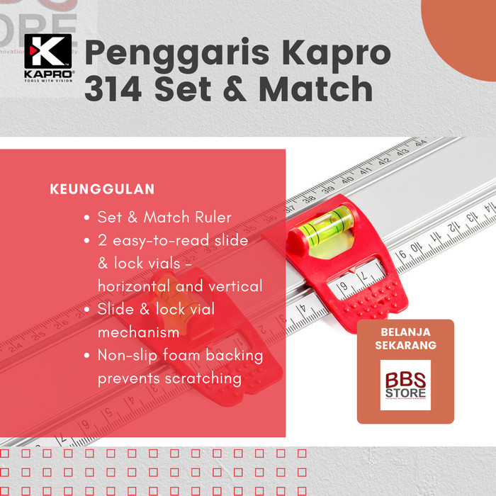 

Penggaris Kapro Tipe 314 Set & Match Terbaru