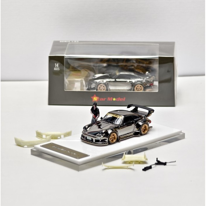 Terbaik Star Model Porsche Rwb 964 Stella Artois Gt Wing Akira Nakai Figure With Bodykit Toolbox Set