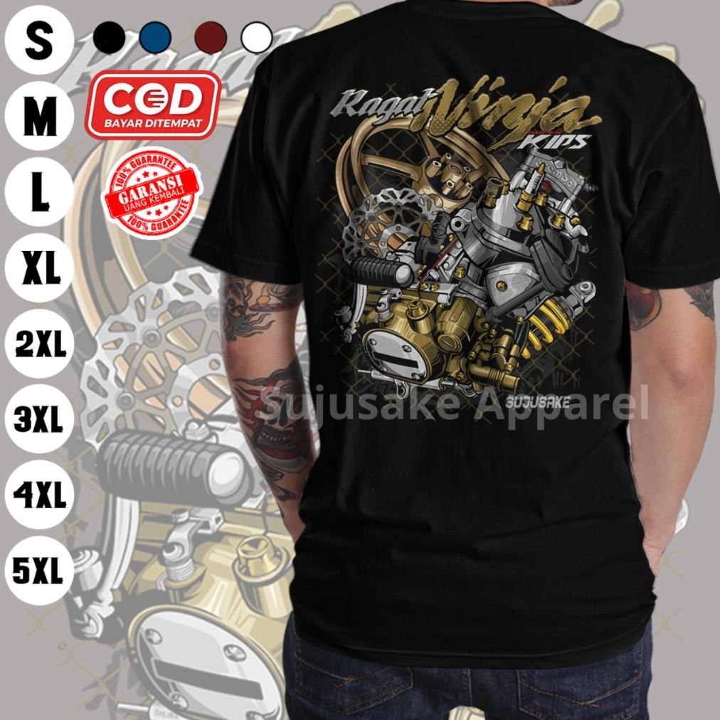 Promo Kaos Pria Ragat Ninja Rr 2 Tak Ss Super Kips Old Distro Original Sujusake Apparel Bahan Cotton