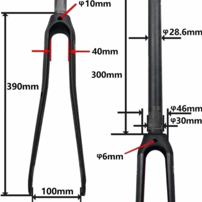 Ec90 Fork Carbon 700C Fork Full Carbon Rigid Garpu Fork Sepeda