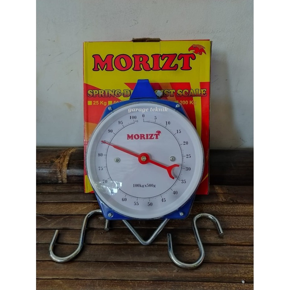 Terlaris TIMBANGAN GANTUNG TIMBANGAN JARUM MORIZT MODEL JAM 50-100 KG HANGING SALE