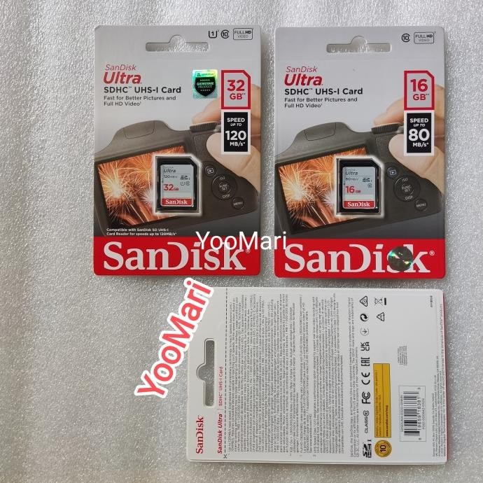 TERBARU - Memori Sandisk original memory card camera SDHC card 16 32 64 128 Gb