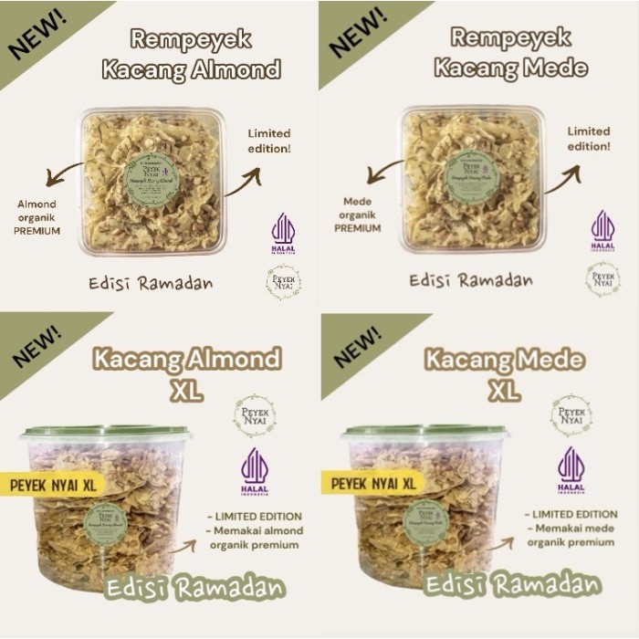 

Rempeyek Peyek Nyai Kacang Almond (Jumbo) New