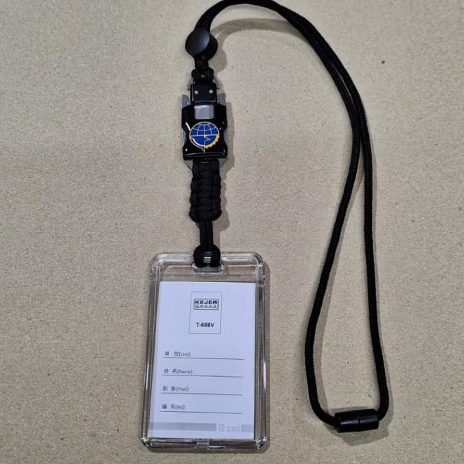 

NEW tali lanyard id card bolak balik/2 sisi tertutup.akrilik logo KEMENHUB