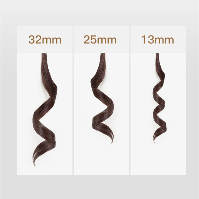 Vivid Vogue Catokan Curly Otomatis 32Mm 25Mm 13Mm Curly Rambut