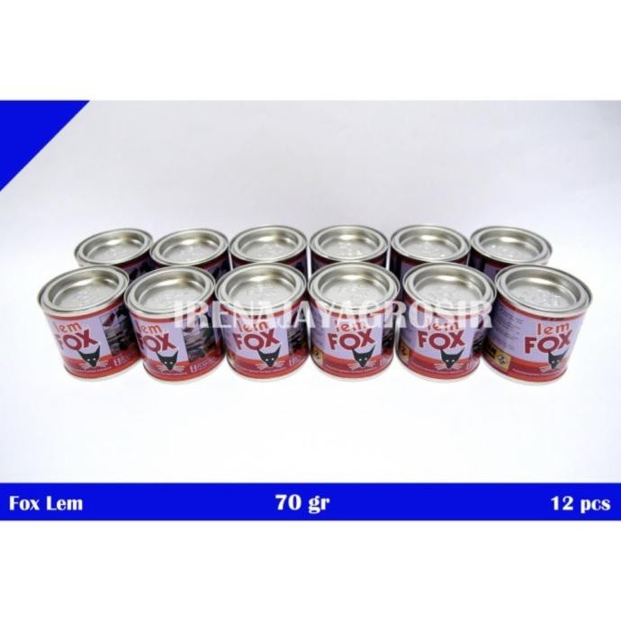 

Lem Fox 70gr TERMURAH isi 12 kaleng selusin lem fox kuning 70 gram