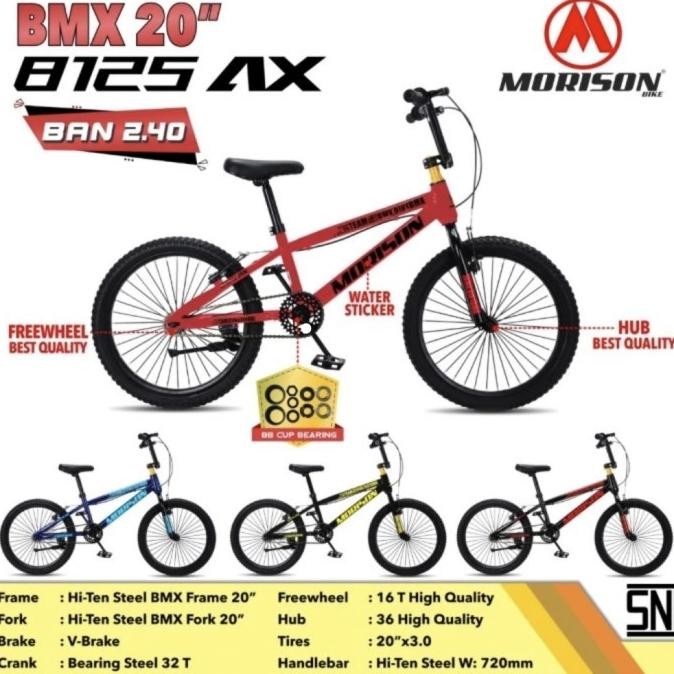 Sepeda Anak Bmx 20 Inch Morison 8125 Ban 2.40