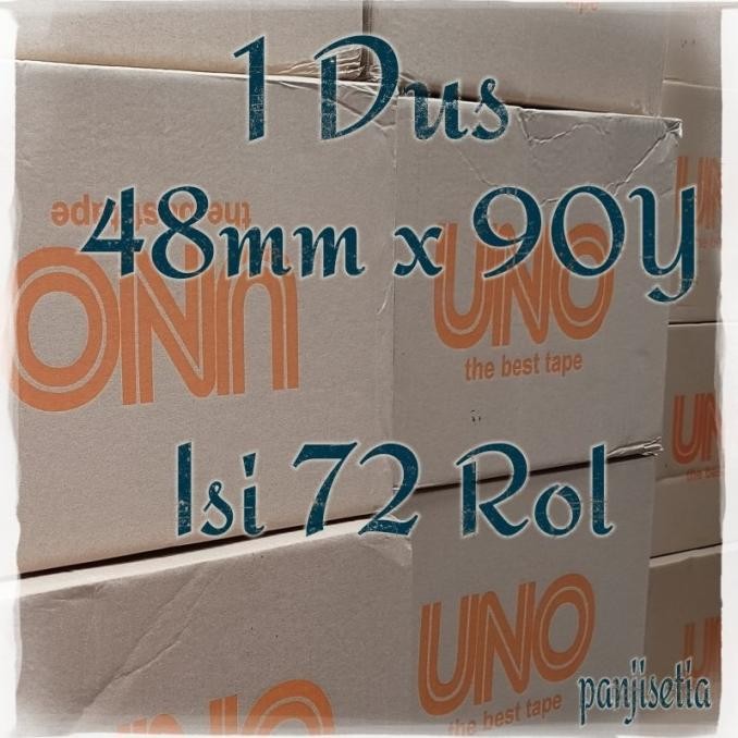 

BEBAS ONGKIR - LAKBAN 1 DUS BENING / COKLAT 72 ROLL 48MM X 90Y UNO SOLASI 2 INCHI ORI