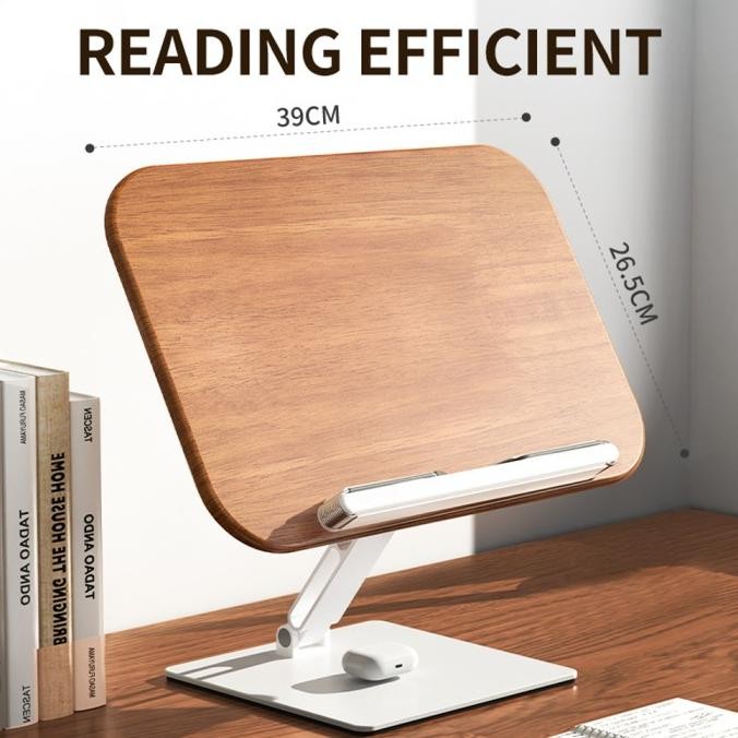 

BEBAS ONGKIR - JOPREE YD7 Wooden Reading Book Stand Adjustable Dudukan Penjepit Buku untuk Membaca dan Belajar