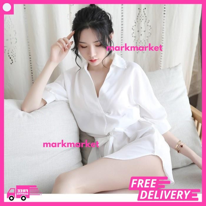 LINGERIE BAJU KEMEJA PANJANG WANITA TRANSPARAN SEKSI CANTIK BEST PRODUCT
