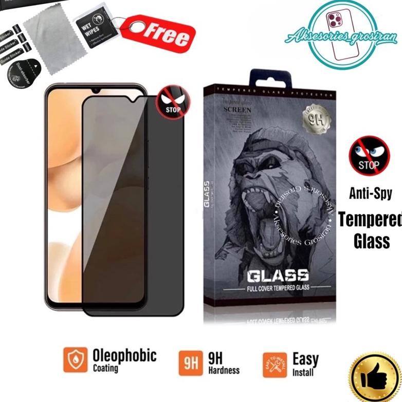 Pj - Gorilla Anti Privacy Glass Samsung A02 A02S A03 A03S A04 A04E A05 A05S A10 A10S A20 A20S A30 A3