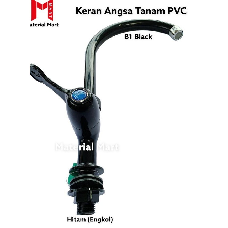 Keran Angsa Tanam Pvc | Kran Air Bak Cuci Piring | Kran Plastik Duduk
