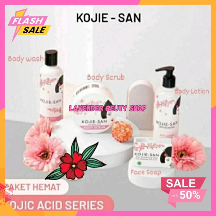 KOJIE-SAN PAKET BODY CARE (LOTION,SHOWER,SCRUB,SABUN) PRODUK TERBAIK