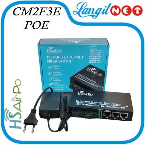HS AIRPO CM2F3E MEDIA CONVERTER 2FIBER 3ETH10/100