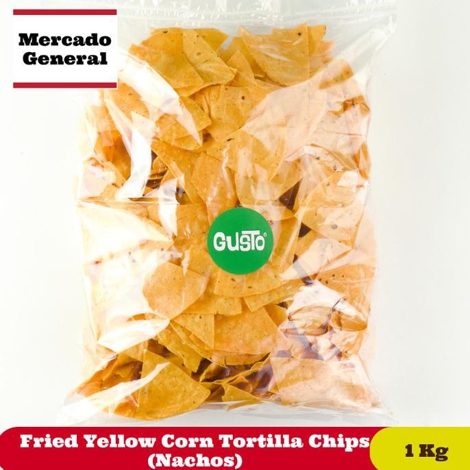

Fried Yellow Corn Tortilla Chips (Plain Nachos) - 1 kg