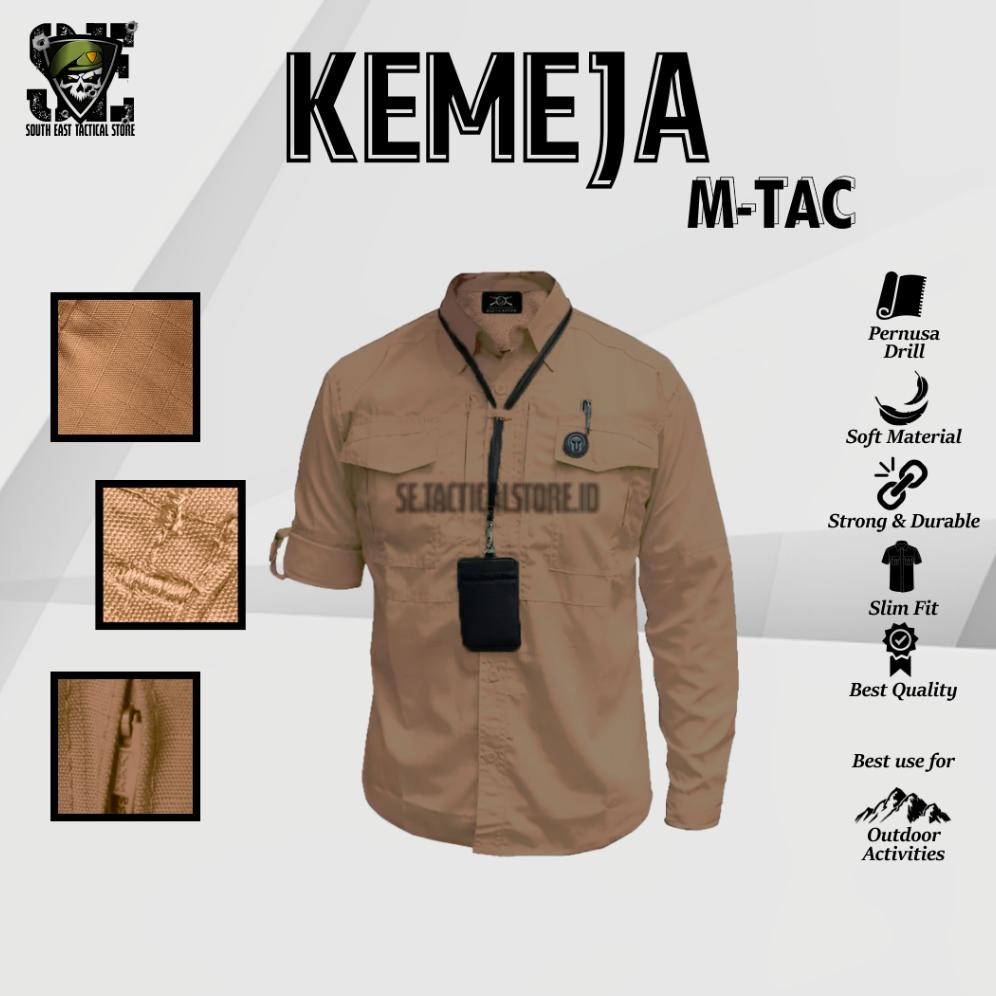 Kyri South East - Kemeja M-Tac Preum Lengan Panjang Bahan Pernusa Import Hh Quality Seragam Tactical