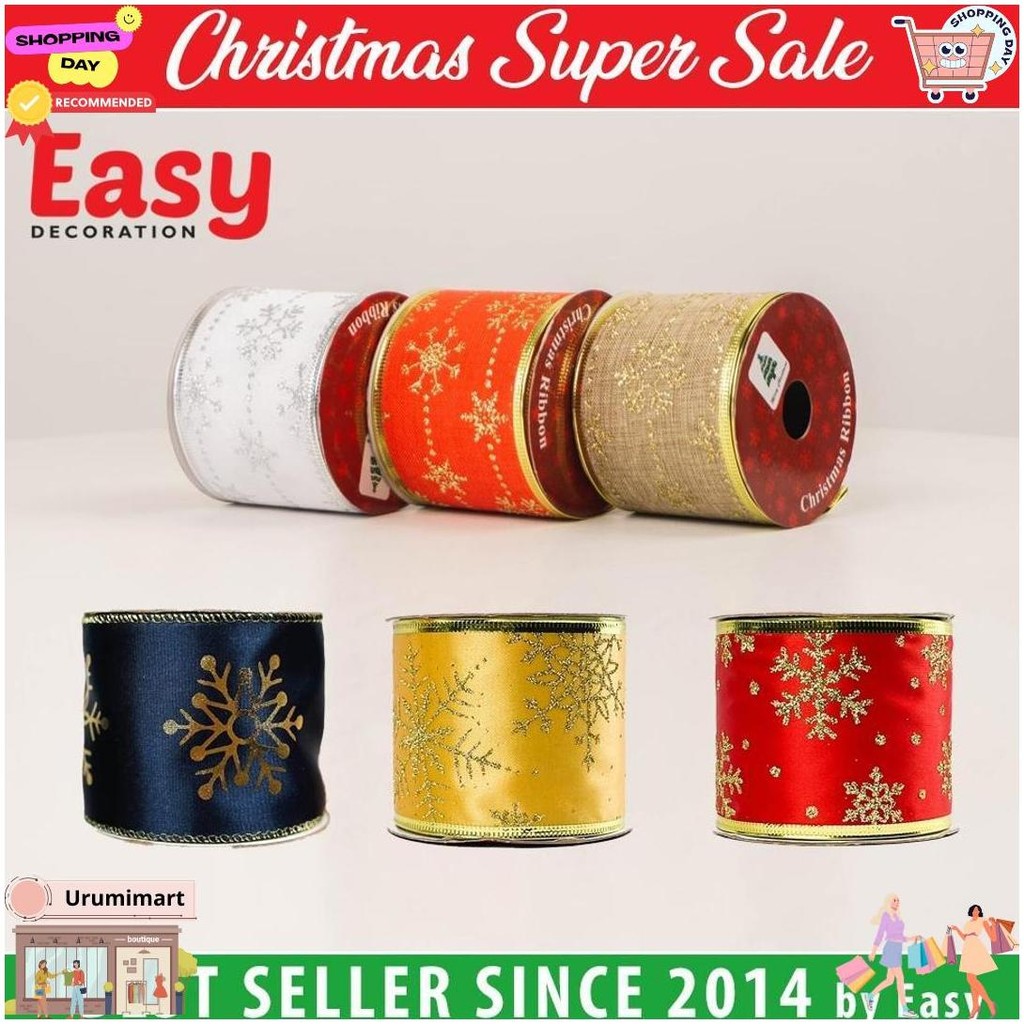 

Pita Natal Kawat Roll Hiasan Ornamen Dekorasi Parcel Kain Motif 6,3 Cm D Cod