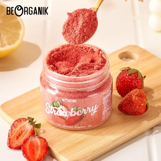 

Beorganik Pure Strawberry Powder / 100% Bubuk Stroberi Murni 80gr