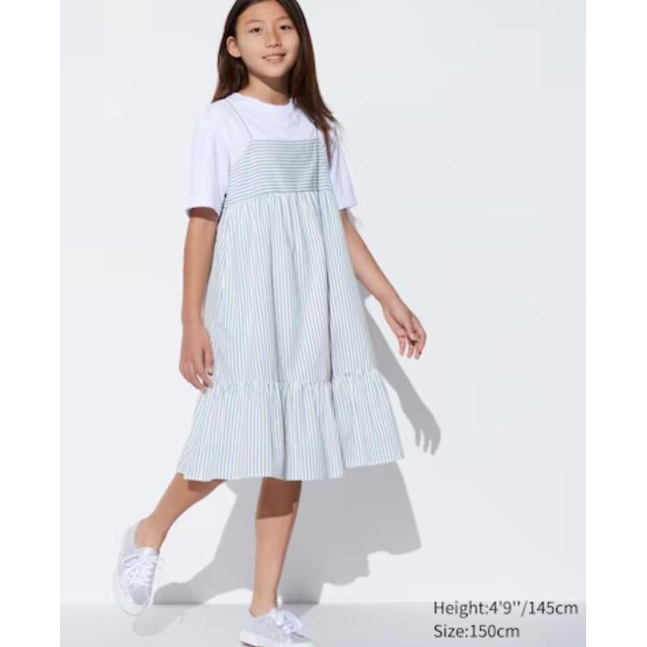 UNIQLO GIRLS CAMISOLE STRIPED DRESS 0711T