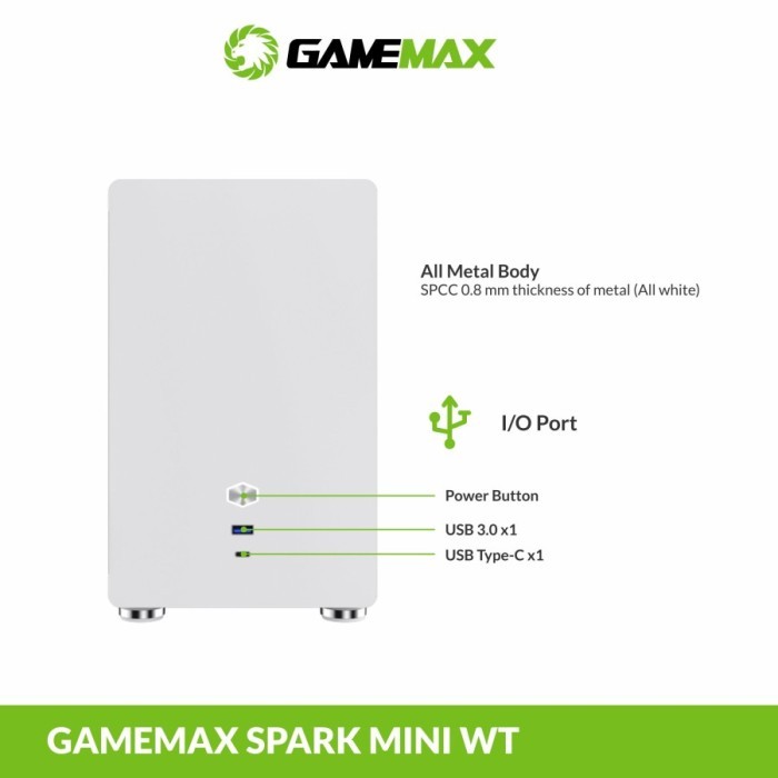 Limited Gamemax Spark Mini Casing Pc U-Atx / Casing Komputer Mini