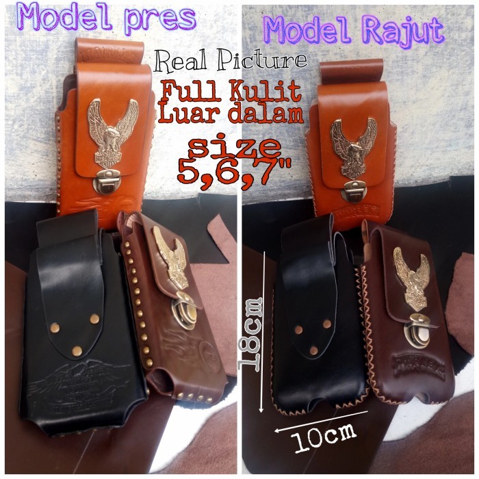 Terlaris Sarung / tas pinggang Hp Pria Full Kulit asli Single / 1 slot SALE