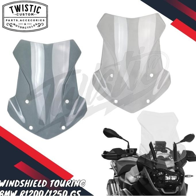 Windshield Visor Flyscreen Wind Screen Shield Touring Headlamp Lampu Depan Motor Bmw R1200 R1250 R 1