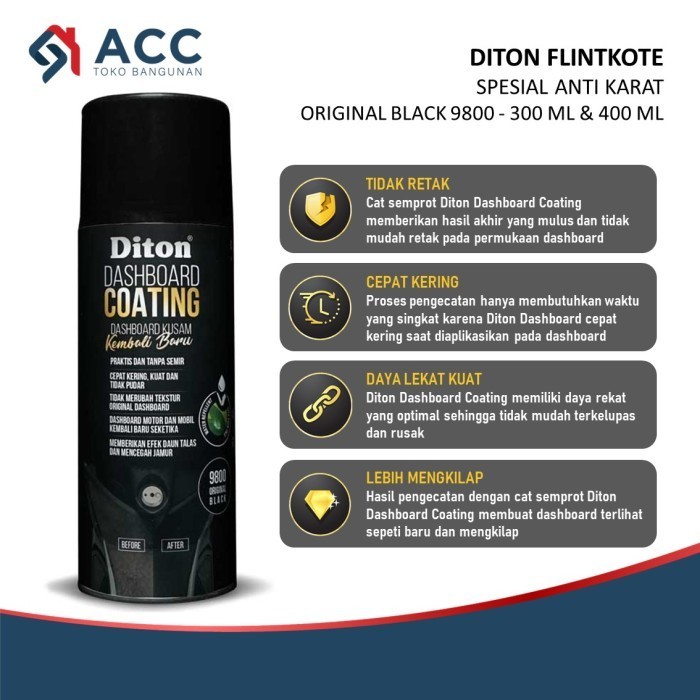Diton Dashboard Coating Black 9800