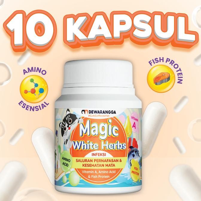 Vitamin Kucing Magic White Herbs Dewarangga - Obat Flu dan Mata Kucing