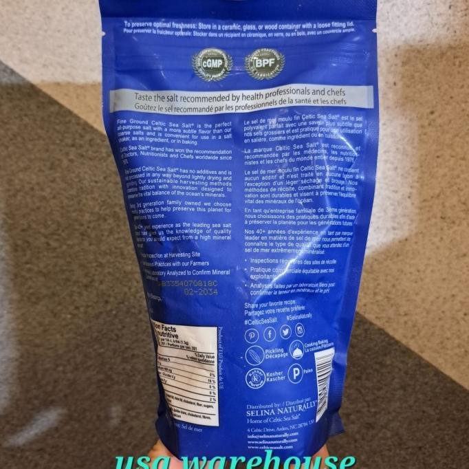 

Celtic Sea Salt Fine Ground Vital Mineral Blend 454 gr garam laut