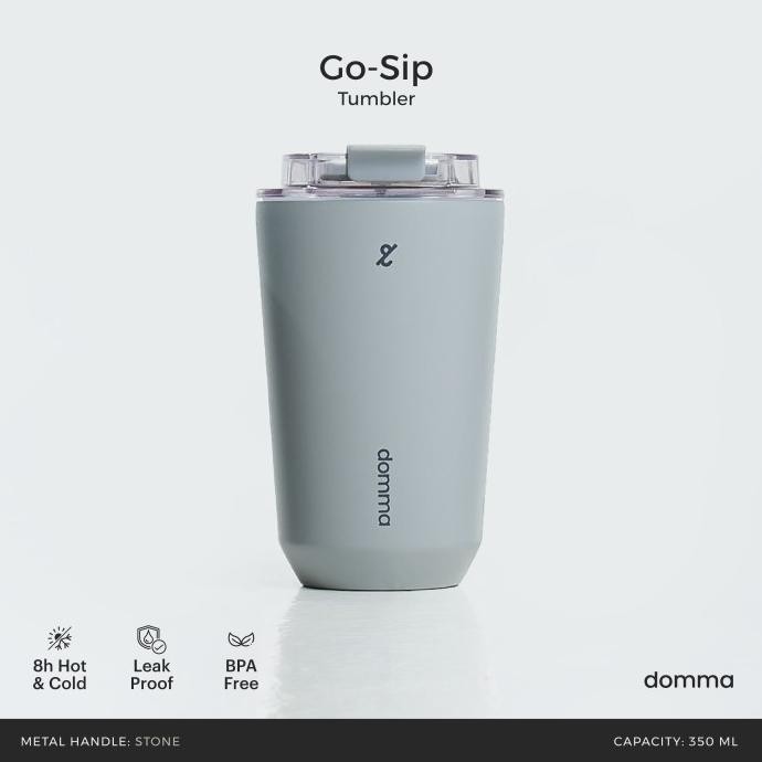 

[Domma] 350 ml Go-Sip Tumbler Double Wall Stainless Steel Insulated Water Bottle Botol Minum Thermos Kopi Teh Mug