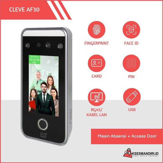 

Baru Cleve Af30 Mesin Absensi Fingerprint Wajah Akses Door Kualitas Premium