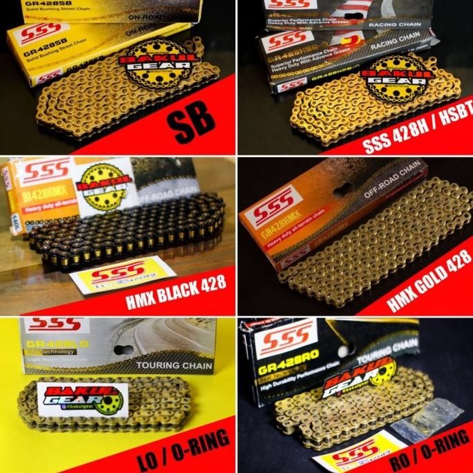 TERBARU - Rantai SSS 428 HSBT SB HMX ORING