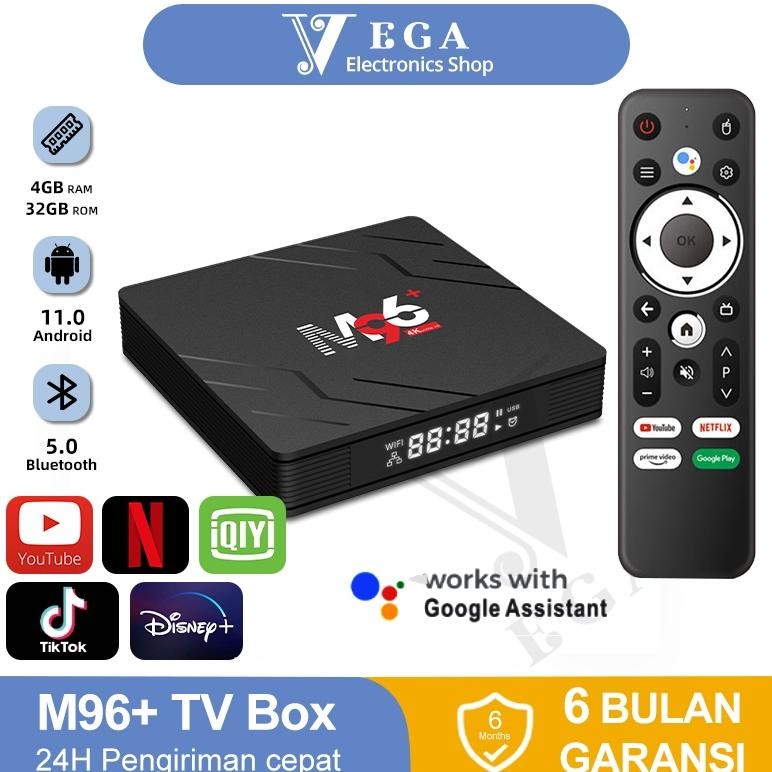 Android Box Tv Ram 4GB 32GB Rom M96 Plus Android 13.0 STB Tv Box 5g Wifi Dan BT 4K Smart Tv box