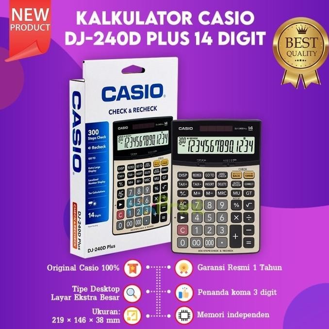 

Calculator Casio 10 / 12 / 14 / 16 Digit Kalkulator Dasar Garansi New