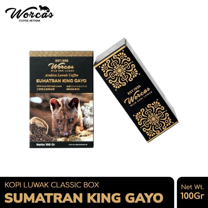 

Worcas Kopi Luwak Liar Sumatran King Gayo 100Gr Biji - Classic Box