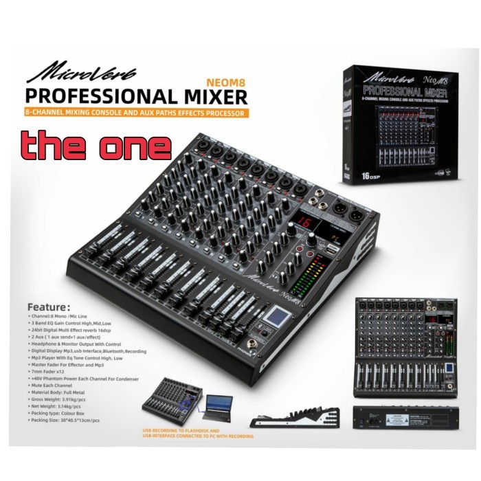 Promo Mixer Audio Microverb Neo M 8 / Neo M8 8 Channel