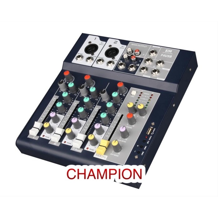 Cuci Gudang Mixer Audio Profesional 4 Chanel Usb Play