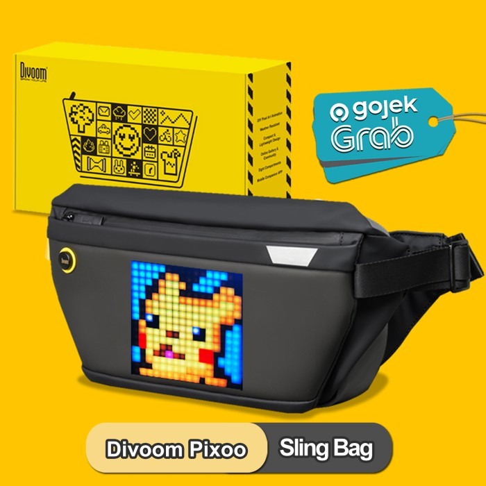 Divoom Pixoo Slingbag Pixel Tas Selempang Sling Bag Led Slempang