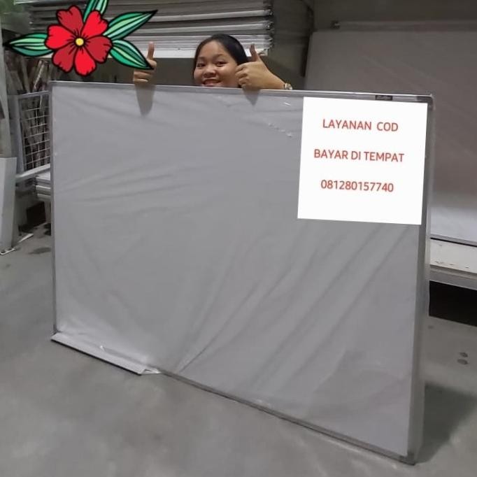 

BEBAS ONGKIR - Whiteboard gantung 90 x 120 cm