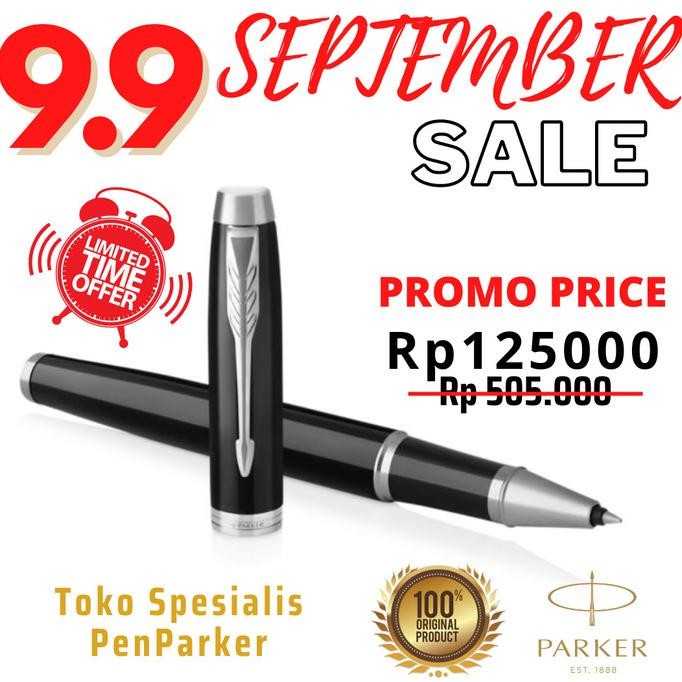 

Premium Parker IM BLACK Chrome Trim Rollerball - Original