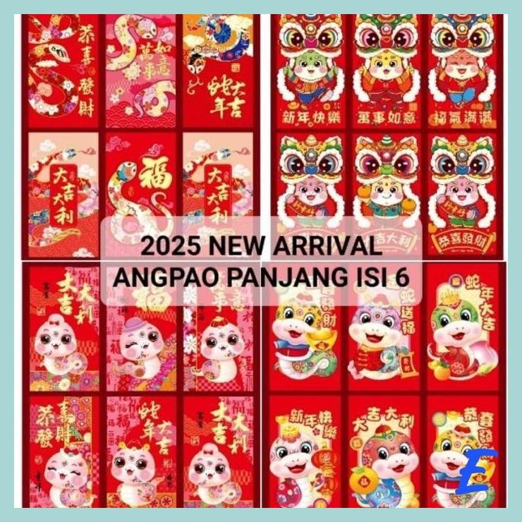 

| MIS | GROSIR ANGPAO 2025 ANGPAO ULAR PANJANG ISI 6 ANGPAU IMLEK MERAH MURAH AMPLOP SINCIA MURAH AMPAU HARGA GROSIR TERMURAH