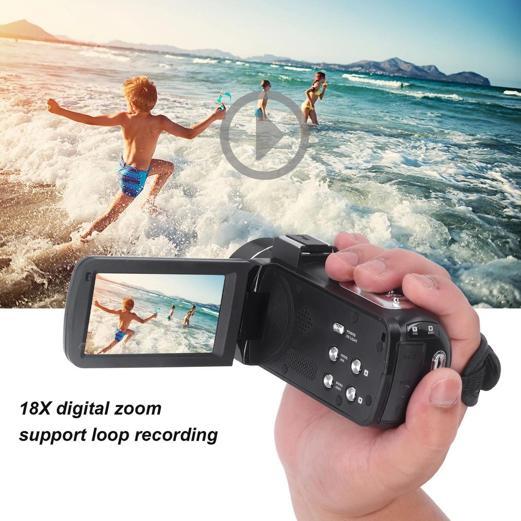 4K ULTRA HD VIDEO CAMERA FACE DETECTION VIDEO CAMERA CAMCORDER DIGITAL ZOOM 3 INCHES FOR EDUCATION I