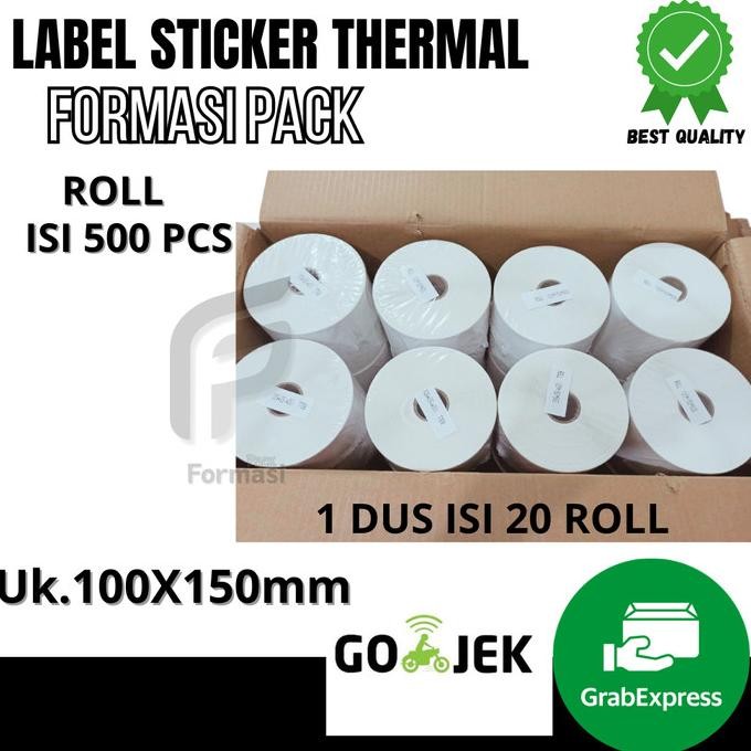 TERLARIS - Kertas Thermal 100x150 mm UNO-BOLD Roll isi 500 ( 1 dus 20 pack )