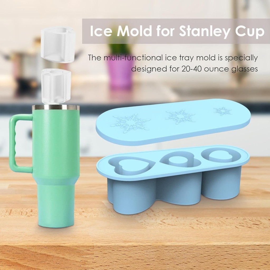 

Cetakan Es Batu Silikon Cylinder Love 3 Grid Ice Cube Mold - ST3 - Biru | PBN