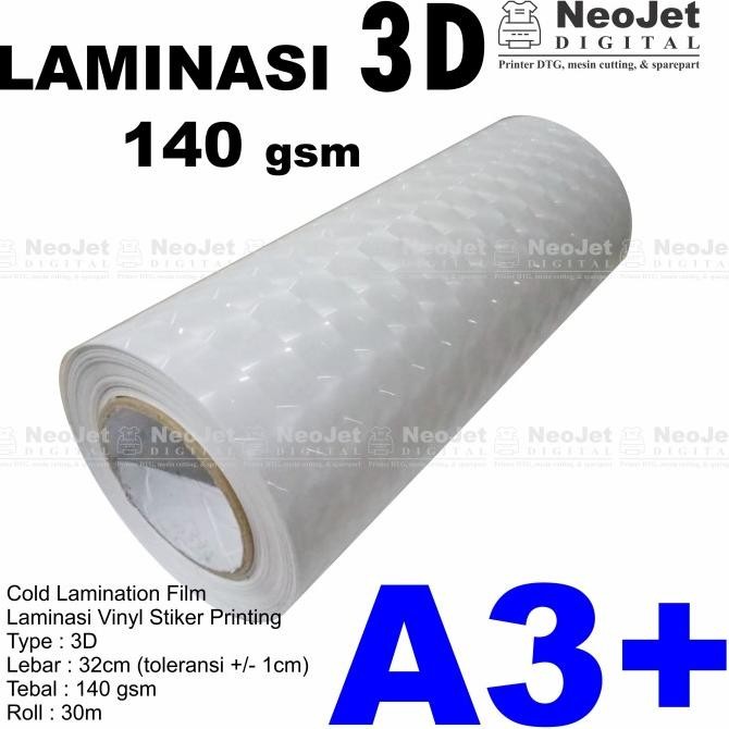 

TERMURAH - Laminasi 3D Dingin Laminating Tiga Dimensi Hologram A3+ 140gsm 30m