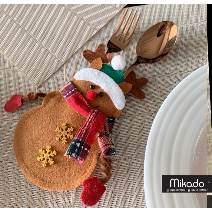 

Natal Tempat Sendok Natal / Christmas Cutlery Holder - Reindeer Limited