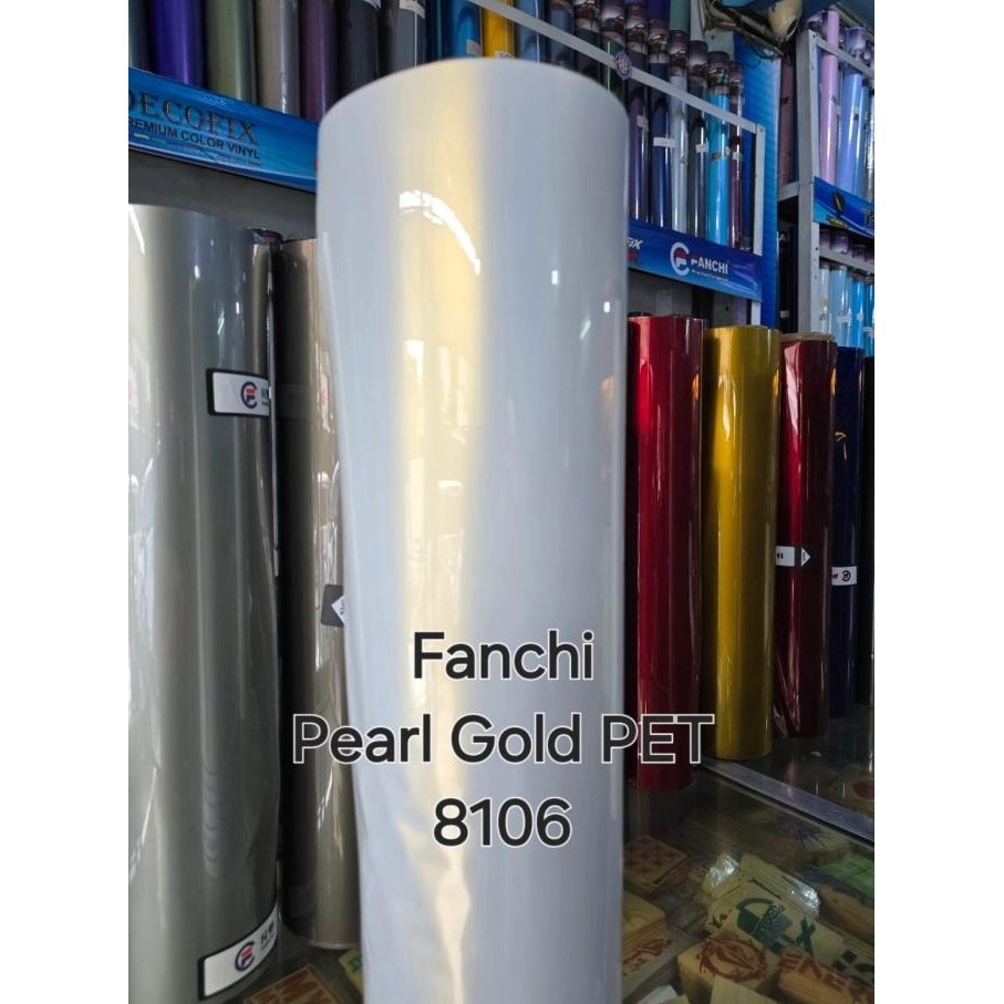 

BEBAS ONGKIR - Sticker Pearl White / putih lembayung PET 50cm (mtr)