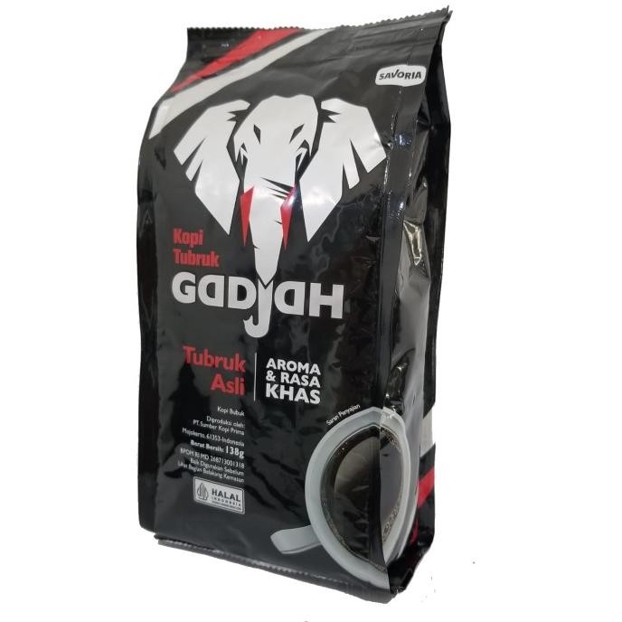 

Kopi Tubruk Gadjah Asli 138Gr - 1 Dus Isi 20 Pouch