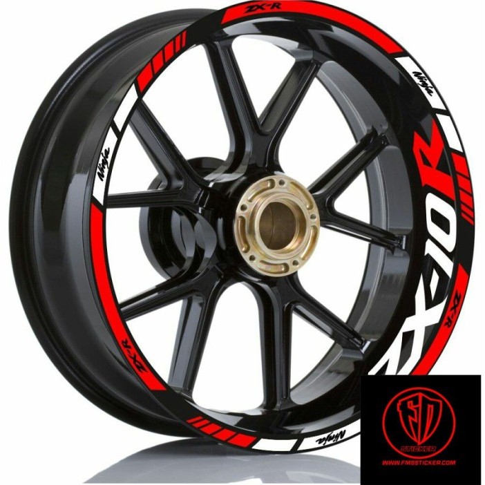 Stiker list velg motor wheels sticker Kawasaki Ninja ZX10R ring 17
