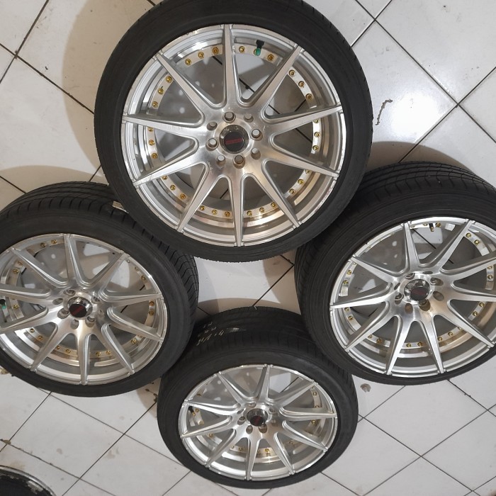 velg mobil racing ring 17+ban 205 45 r17 dunlop jazz yaris avanza vios